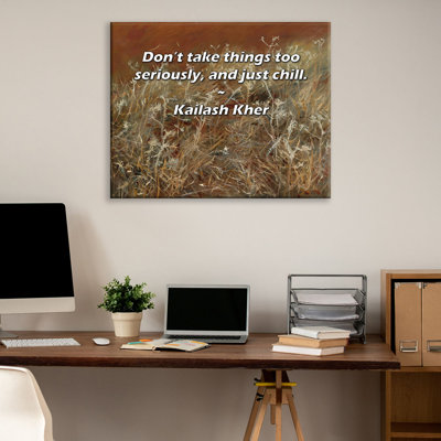 Artsy Quote By Kailash Kher Gallery Wrapped Canvas