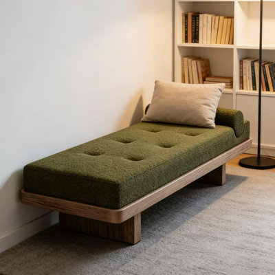 Banc rembourré vert