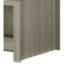 Table basse contemporaine en chêne gris avec tablettes ouvertes doubles et plateau élégant avec deux tablettes l 43 po