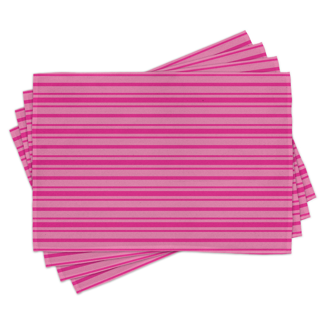 Platzmatten, Stripes Geometrische, Hot Pink, Pink Rosa