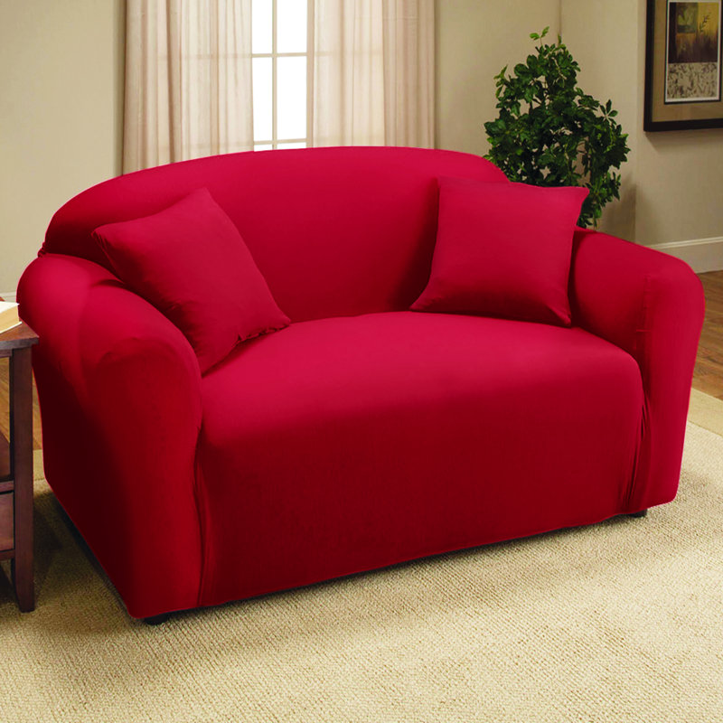 Housse pour causeuse à coussin en T, Rouge