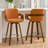 Modern Upholstered Swivel Counter Height Bar Stool-891631850