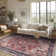 Fillender Washable Soft Vintage Rug Fashion Floral Rug For Living Room Dorm Decor