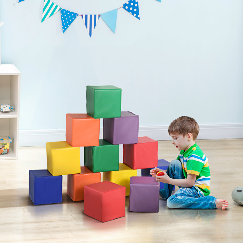 12 blocs de construction en mousse pour le préscolaire - Jeu éducatif empilable