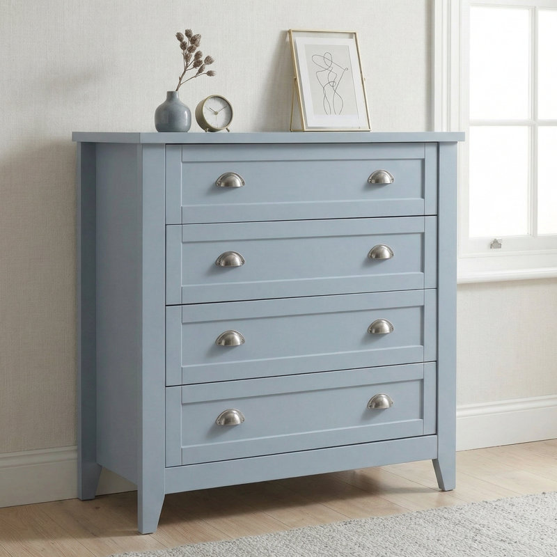 Commode 4 tiroirs Haven, Bleu