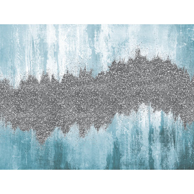 Blue and Silver Abstract by Unknown