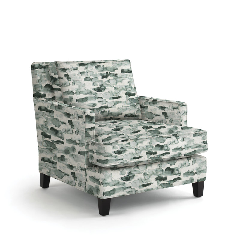 Bethel Club Chair, Frost Linen Blend, Espresso
