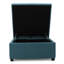 Tufted Square Storage Ottoman, Dark Teal