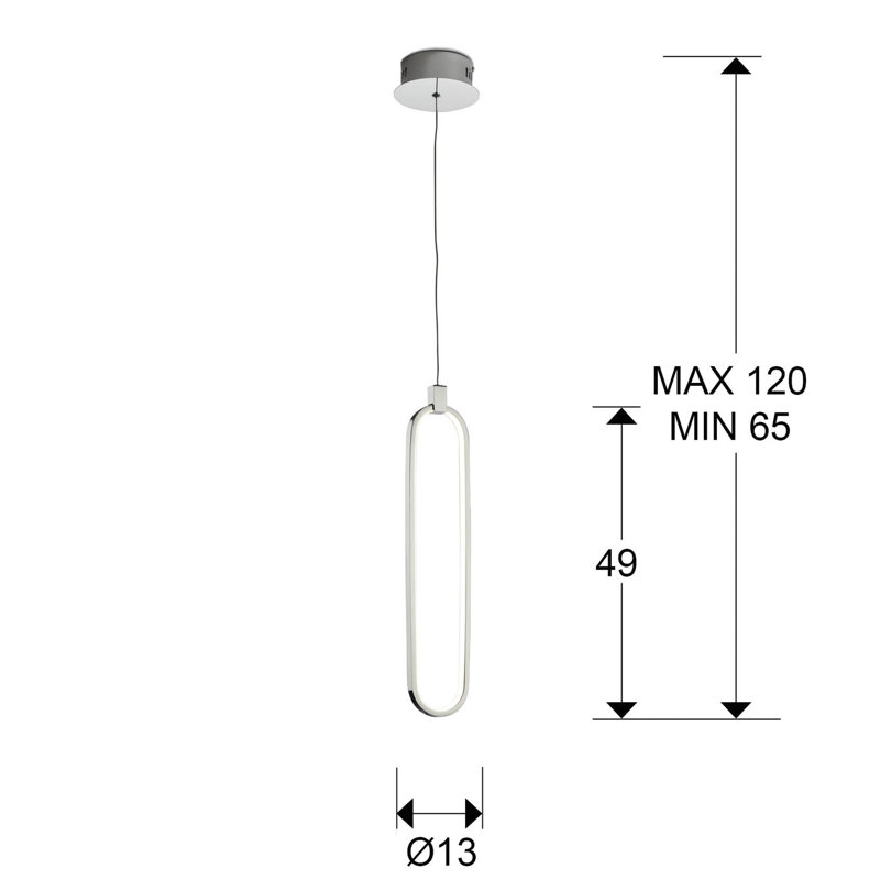 Cadwell 1 - Light LED Unique/Statement Pendant, Silver