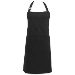 Choice Navy Blue Poly-Cotton Adjustable Bib Apron with 2 Pockets and  Natural Webbing Accents - 32 x 30