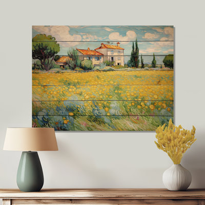 Bernece Vangogh, la maison jaune à Arles I sur bois