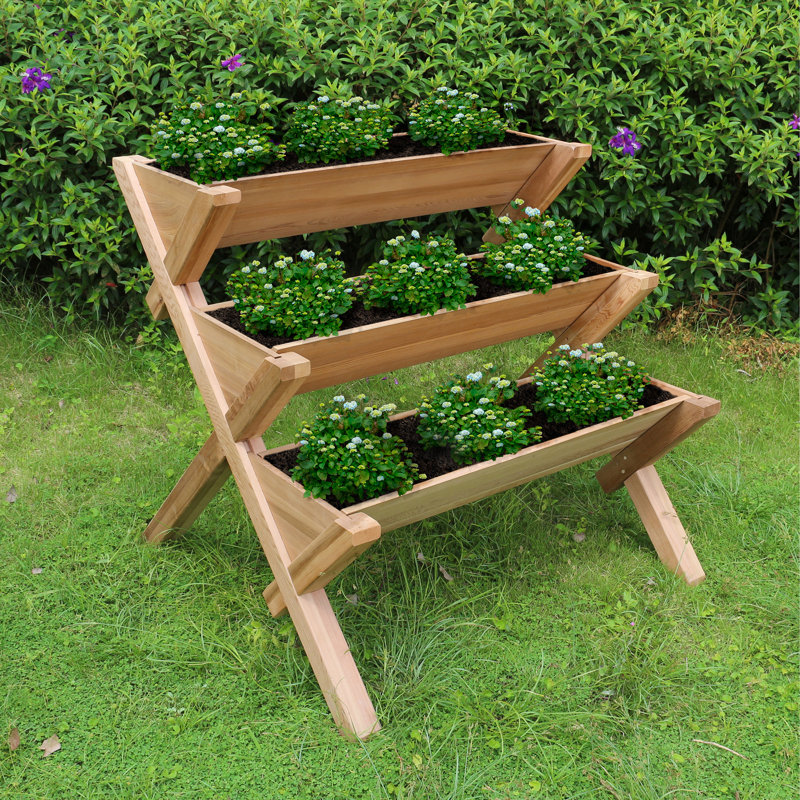 Zambom 3 Tier Western Red Cedar Vertical Garden