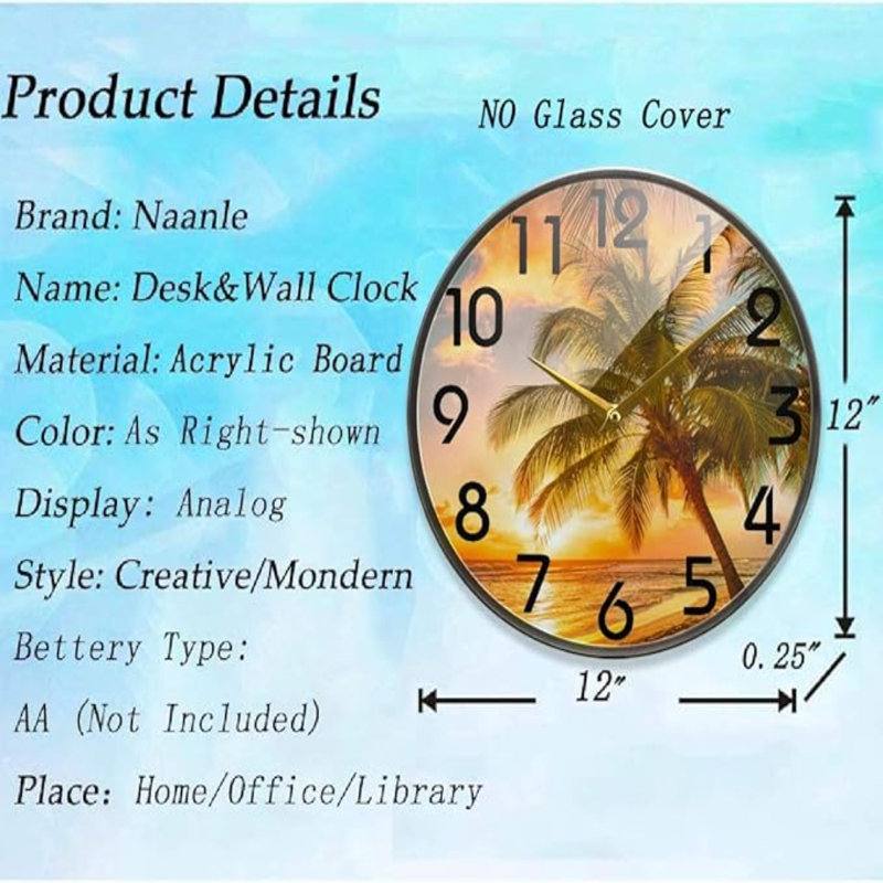 Horloge murale Naanle
