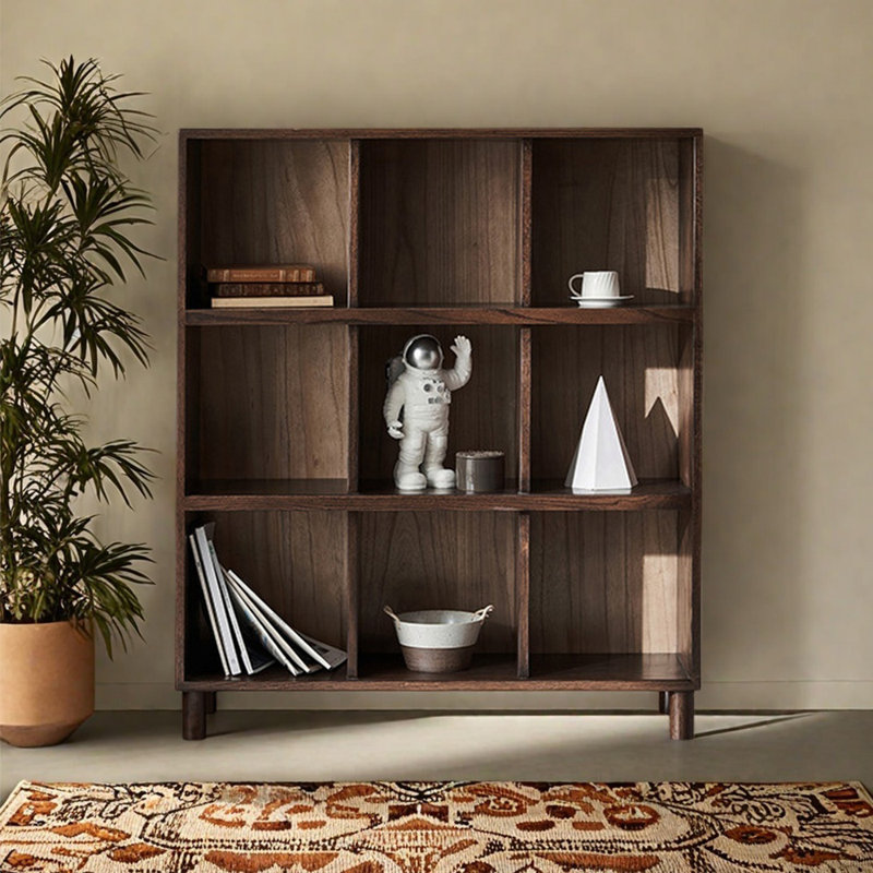 Bibliothèque en bois massif de style italien, (3 tablettes) H 46,85 po x l 40,47 po x P 12,6 po