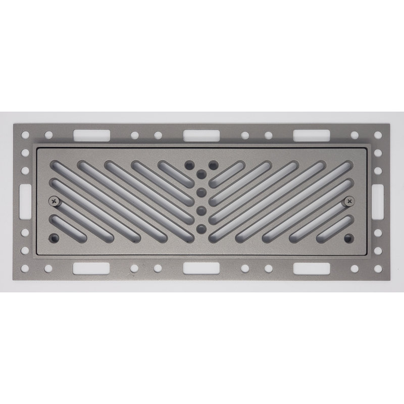 Registre de plancher en métal, H 0,5 po x l 4 po x L 10 po