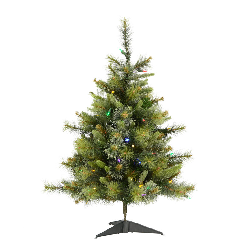 Arbre de Noël artificiel pin 3 pi Vickerman, lumières DEL Dura-Lit® multicolores