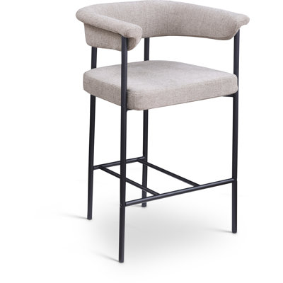 Malin Upholstered Counter Stool with Metal Frame