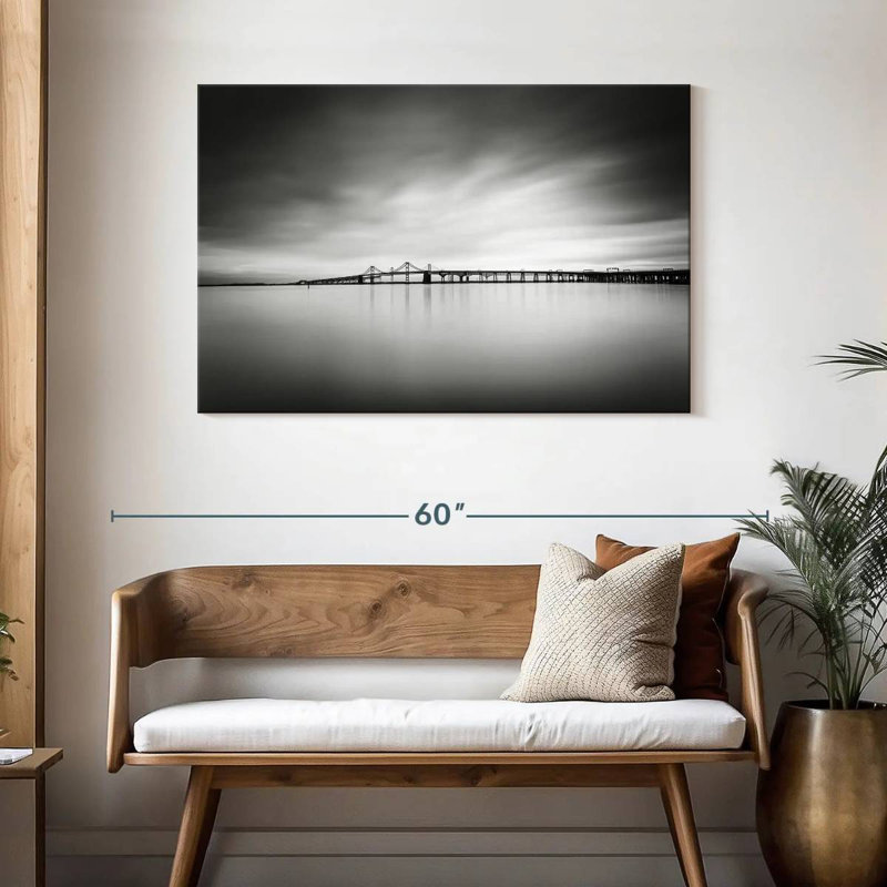 Chesapeake Bay Bridge BW, 30" H x 45" W