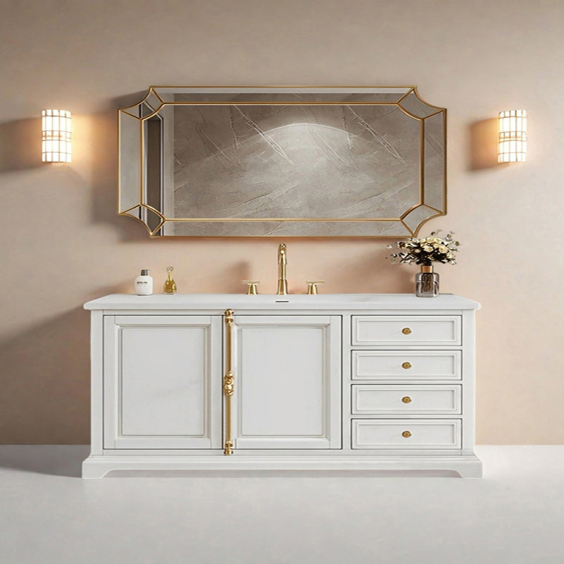 American Modern Style Bathroom Cabinet, 33.46" H x 70.86" W x 21.65" D