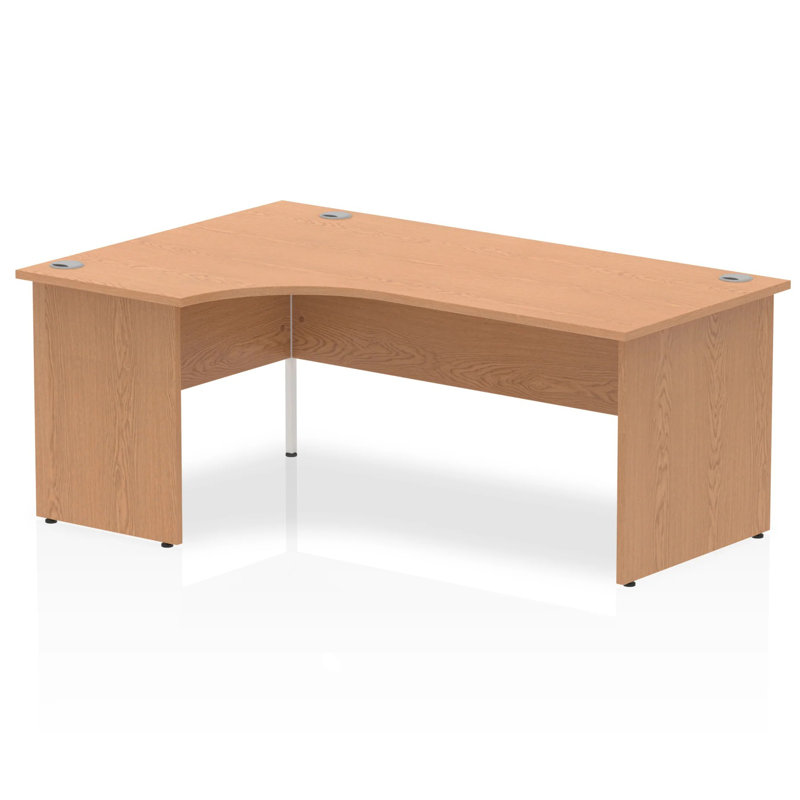 Impulse L-Shaped Computer Desk, Oak, 73cm H x 180cm W x 120cm D, Left Hand Facing