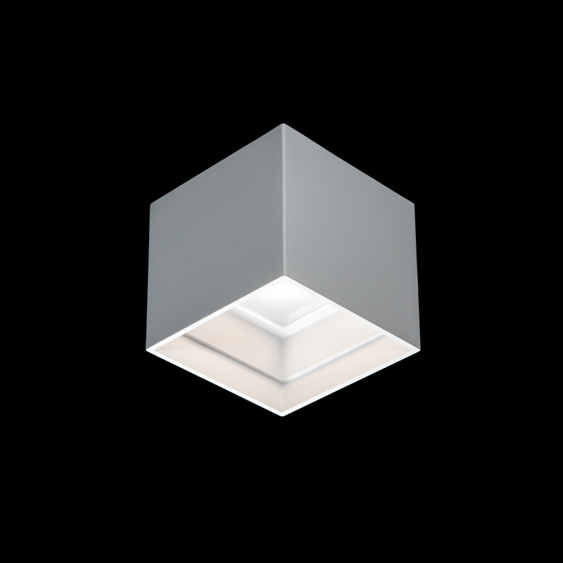 Kube Glass LED Flush Mount, 3000K, White