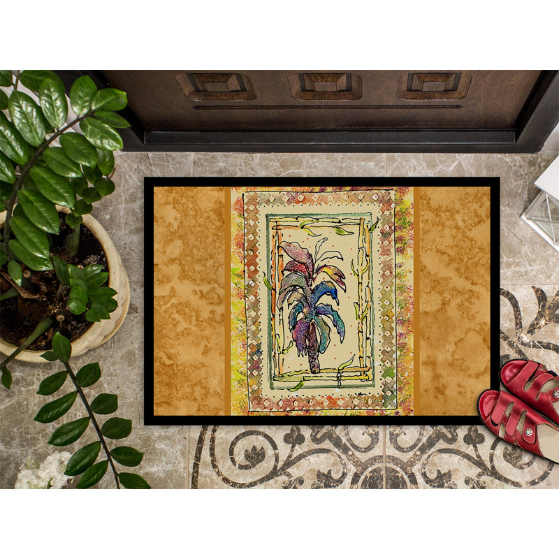 Tapis de porte d’intérieur anti-dérapant pour palmier, Rectangle 2 pi x 3 pi
