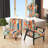 Retro Abstract Drops XI - Velvet Upholstered Midcentury Arm Chair-112840666