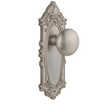 Grandeur Grande Victorian Plate Double Dummy with Fifth Avenue Door Knob