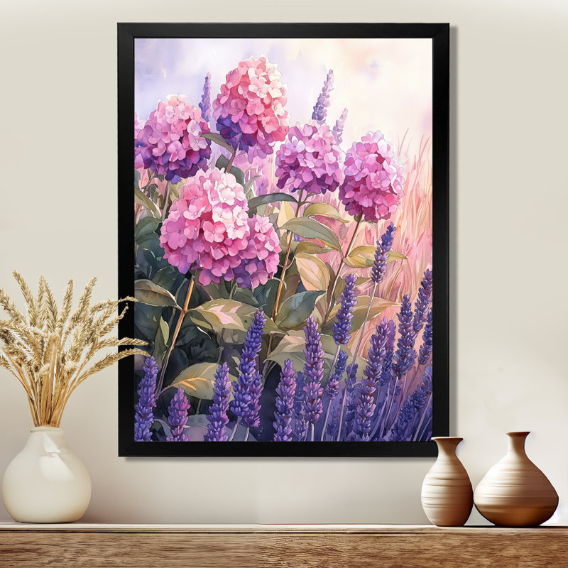 Elyse - impressions sur toile florales, Noir, noir, noir, noir, H 20 po x l 12 po, Reproduction encadrée d'une seule photo