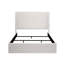 Grand lit à oreilles tapissier Caron avec tête de lit haute de 54 po - Structure de lit en chenille ivoire minimaliste avec support en métal - Mobilier de chambre à coucher contemporain à assemblage facile-944901686-944901685