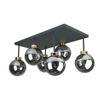 Alexzander Glass Semi Flush Mount