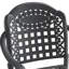 Cet ensemble de salle à manger en fonte d'aluminium toutes saisons comprend des chaises pivotantes, des chaises et une table avec cadre noir-2094016481