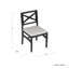 Chaise de salle à manger en bois de manguier massif de 34 po de hauteur H - choisissez la structure naturelle ou noire, siège rembourré, facile à assembler en 5 minutes - chaise de salle à manger Xenia-114553119