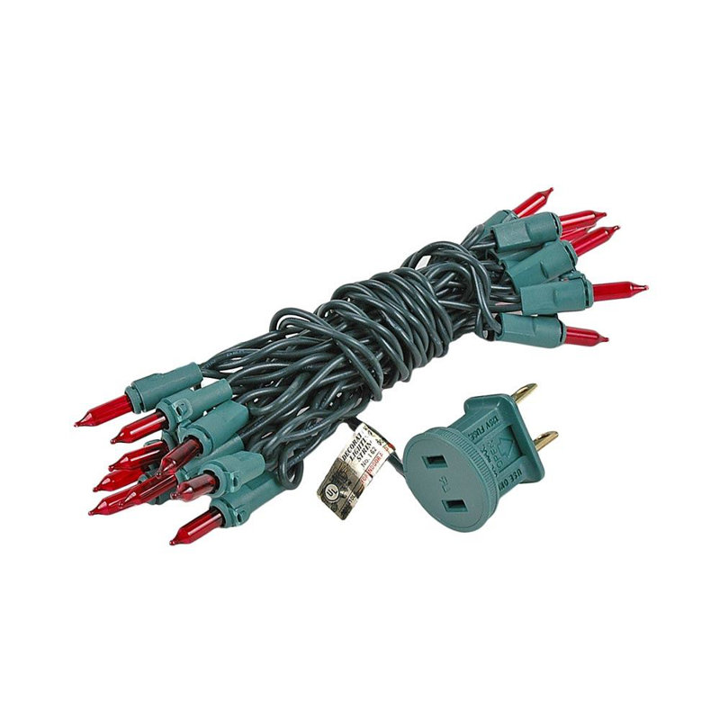 Mini-chaîne 20 ampoules pour l’extérieur 8,5' Pitman, rouge, vert
