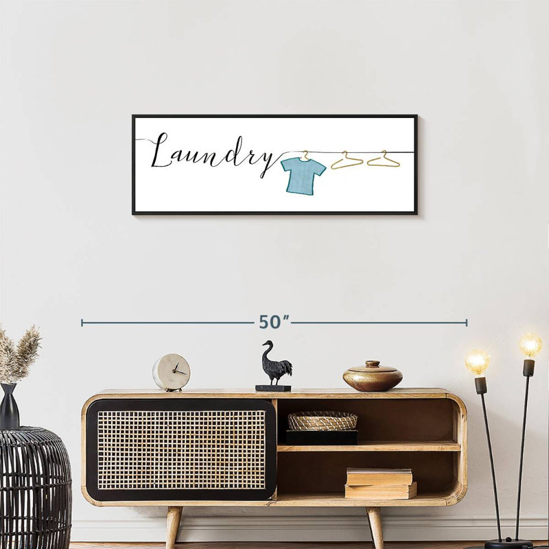 Wash And Dry I, Floating Frame Black, 37" X 13"
