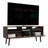 Sturdy TV Stand With Three Open Shelves And Two Flexible Drawers,  For Tvs Up To 52 Inches, Enhancing Living Room Organization And Style.-1867229668