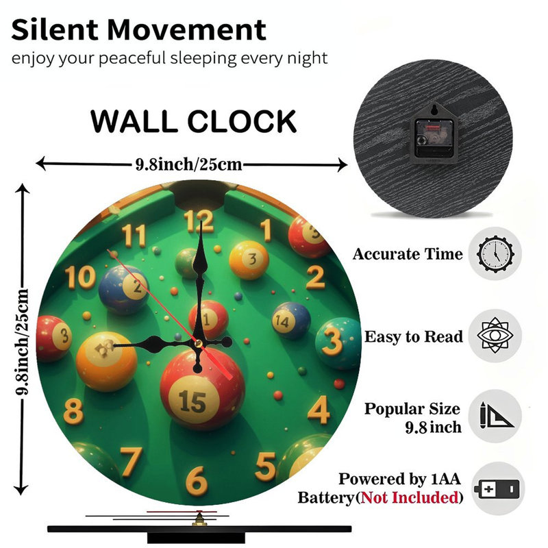 horloge de boules de billard