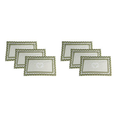 Ensemble de napperons de cuisine brodés 6 pièces Lonie