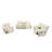 Puffy Power Off-White Bonded Leather Living Room Intelligent Recliner 3-Piece Sofa Set With Led