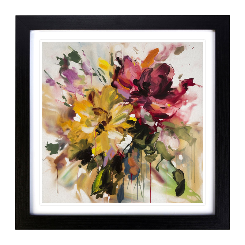 Single Picture Frame Print on Wood, Black