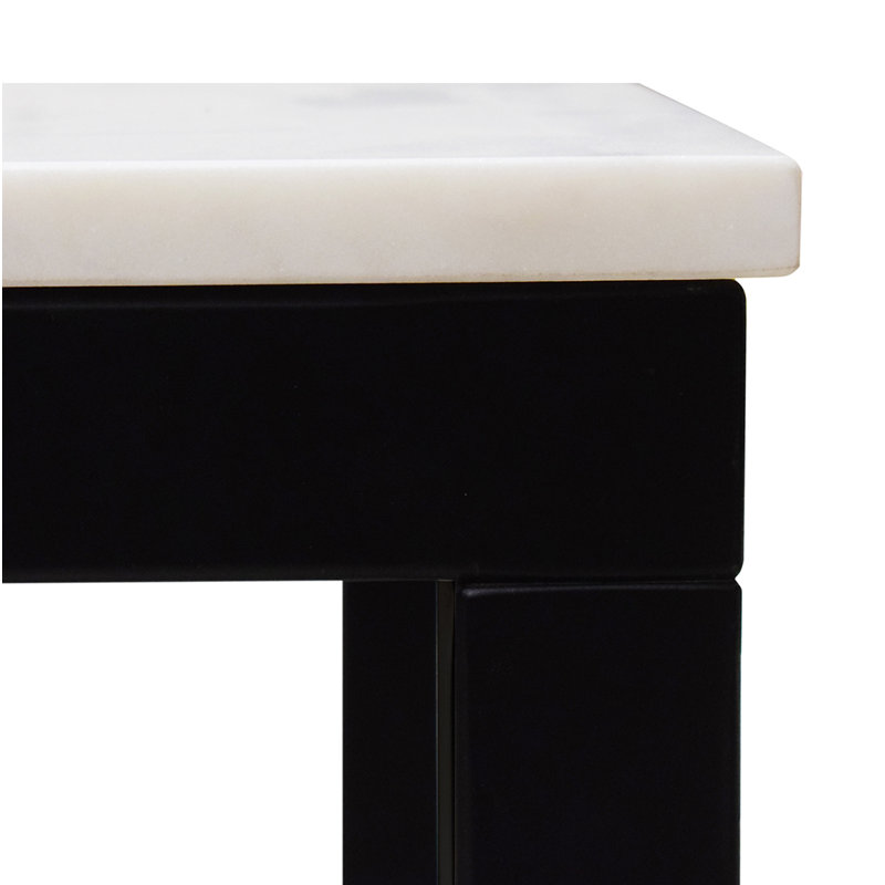 PARSON MARBLE DINING TABLE SMALL BLACK BASE