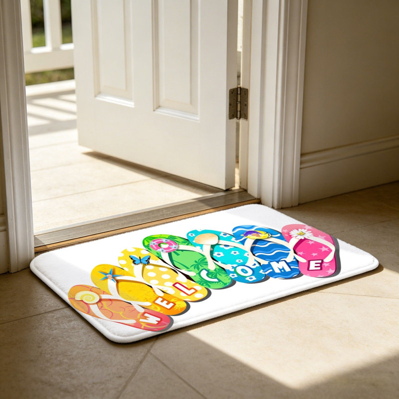 Tapis de sol multicolore à bascule 24 po x 36 po pour l'extérieur et l'intérieur