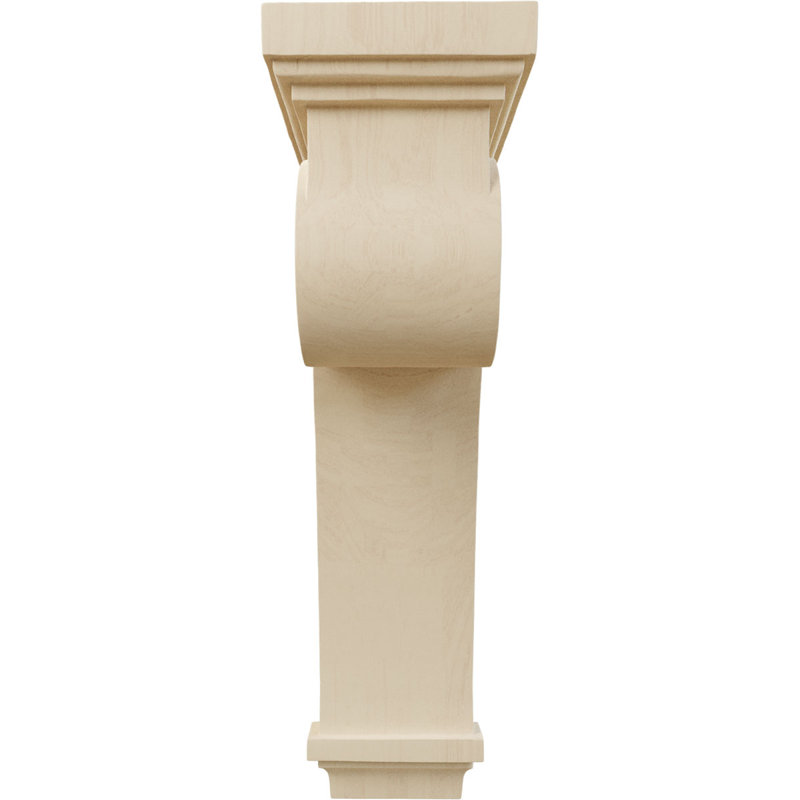Corbeau à volutes l 6 1/4 po x P 10 po x H 22 po (paquet de 4), Hévéa