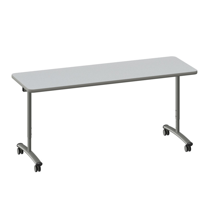 Table à plateau rabattable à haute pression de qualité supérieure, Granit gris, H 38 po x L 72 po x l 24 po