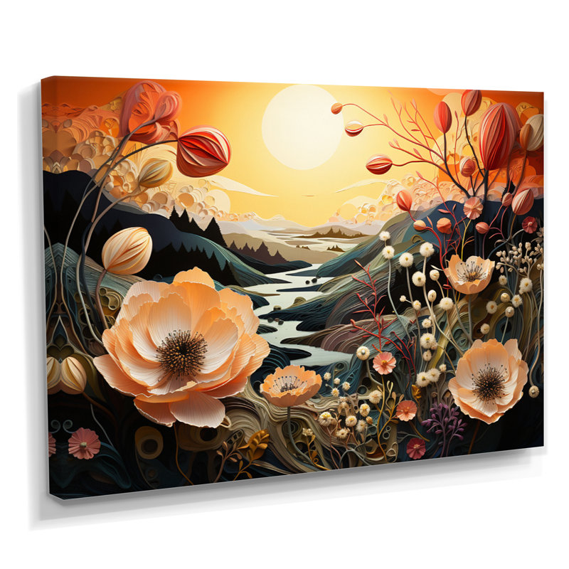 «Dall - Poppy», reproduction d'art murale, H 12 po x l 20 po, Toile tendue