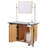 Mobile Science Cart with External Drawers, Pegboard, Sink, Whiteboard/Mirror