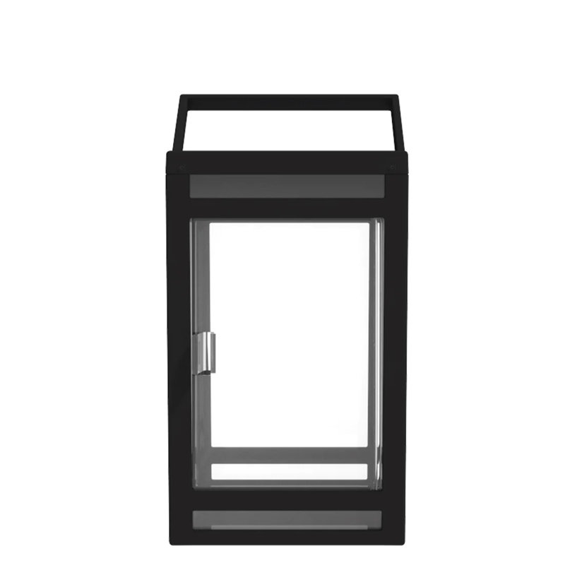 7.87'' Solar Powered Integrated LED Color Changing Outdoor Lantern, Clear - White/Amber