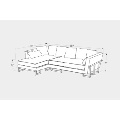 LRG Upholstered L-Shaped Sectional Left Hand Facing