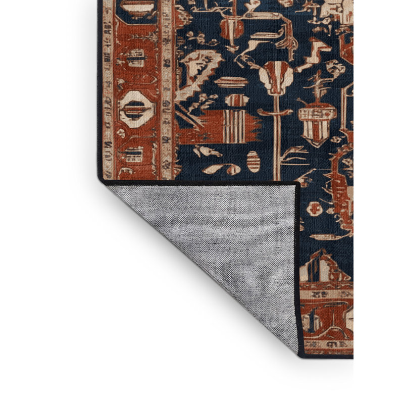 Tapis brun lavable à la machine, Carré 3 pi