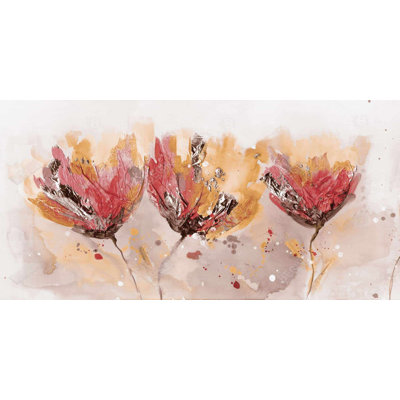 Four little flowers - 15.75"x31.50" Desk mat